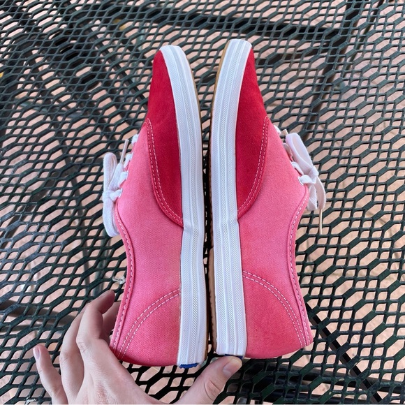 🦞3/$30🦞 Keds | Vtg 90s Y2k Narrow Hand-Dyed Two-Tone Red Arch Support Sneaker - Picture 5 of 9